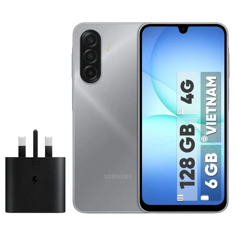 گوشی موبایل سامسونگ مدل Galaxy A17 با حافظه داخلی 128 گیگابایت | حافظه رم6 گیگابایت همراه با شارژر 25W